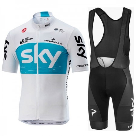 Tenue Cycliste et Cuissard à Bretelles Femme 2018 Team Sky  N001
